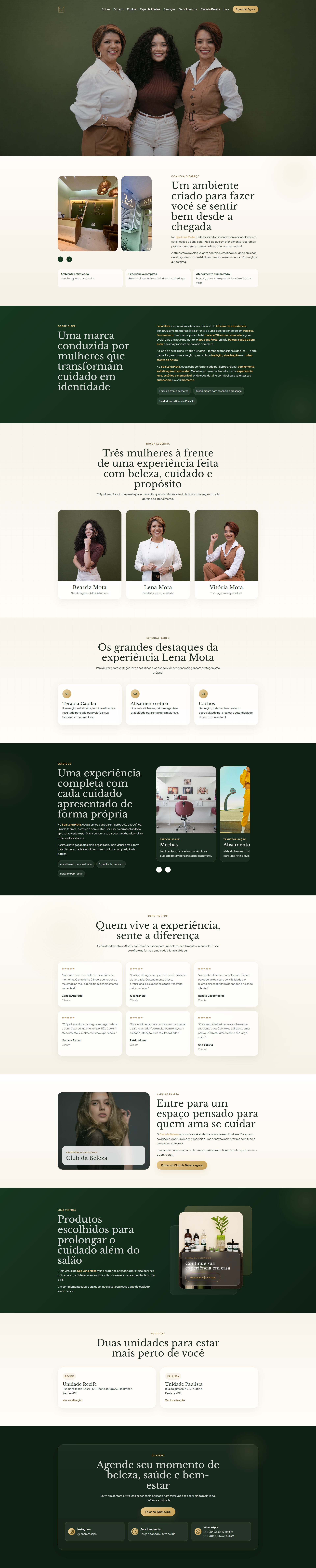 Preview do site Spa Lena Mota